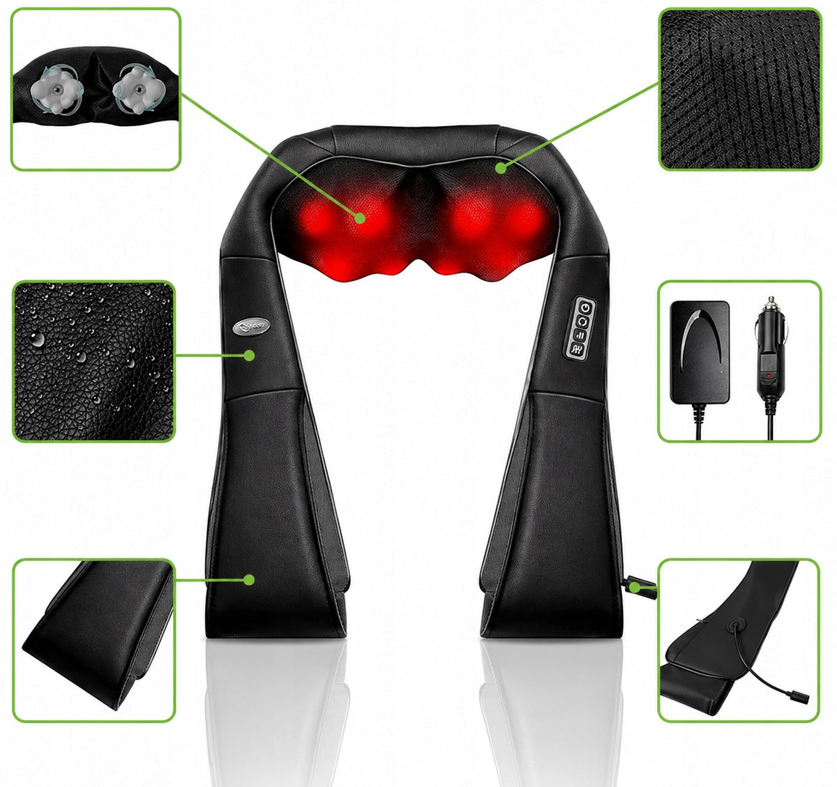 3D SHIATSU NECK MASSAGER WITH HEATING BACK ARMS AUTO Manufacturer code MASAŻER KARKU SHIATSU 3D Z PODGRZEWANIEM