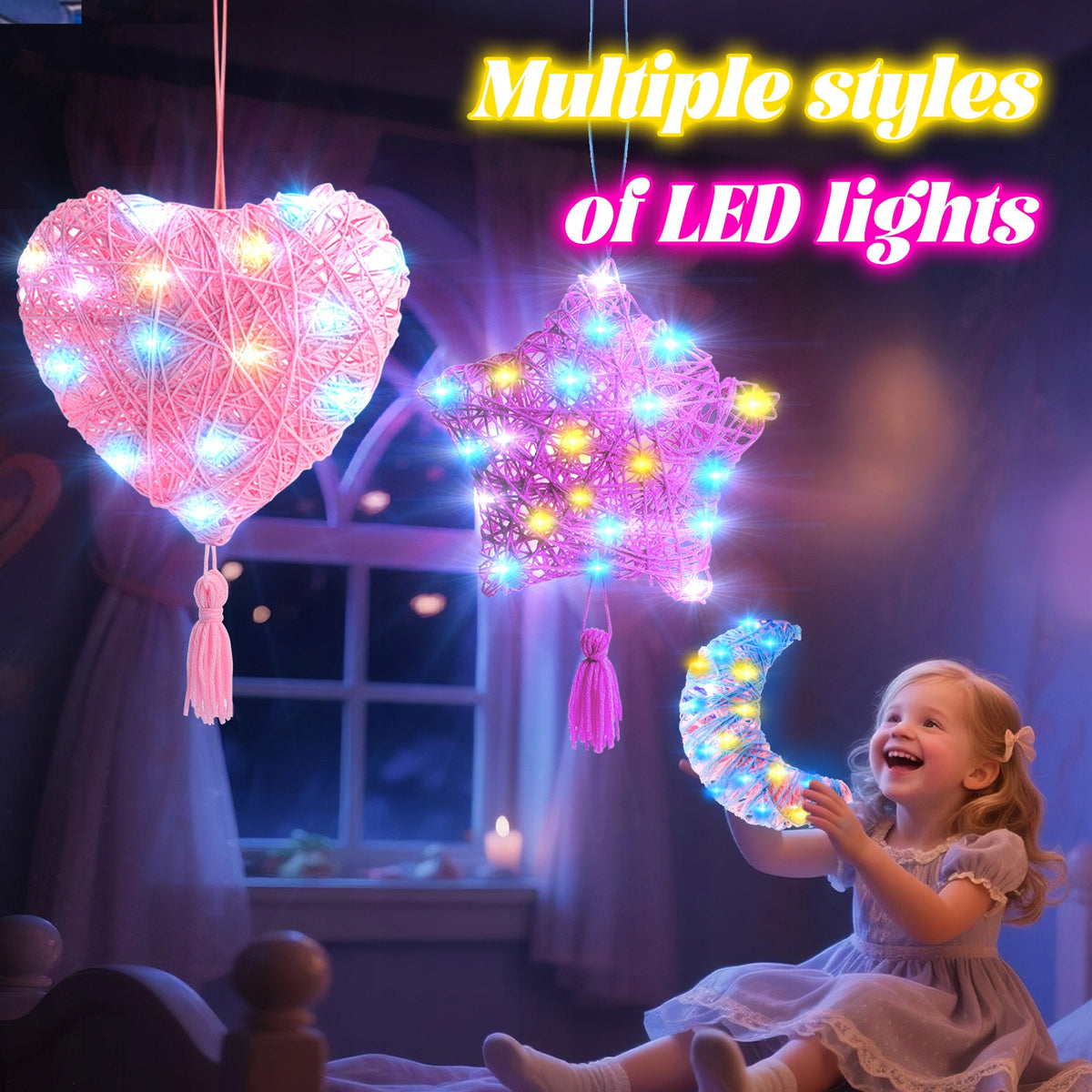 3D Thread Lamp Making Kit, DIY Craft Kit for Kids, LED Brand ATOPDREAM