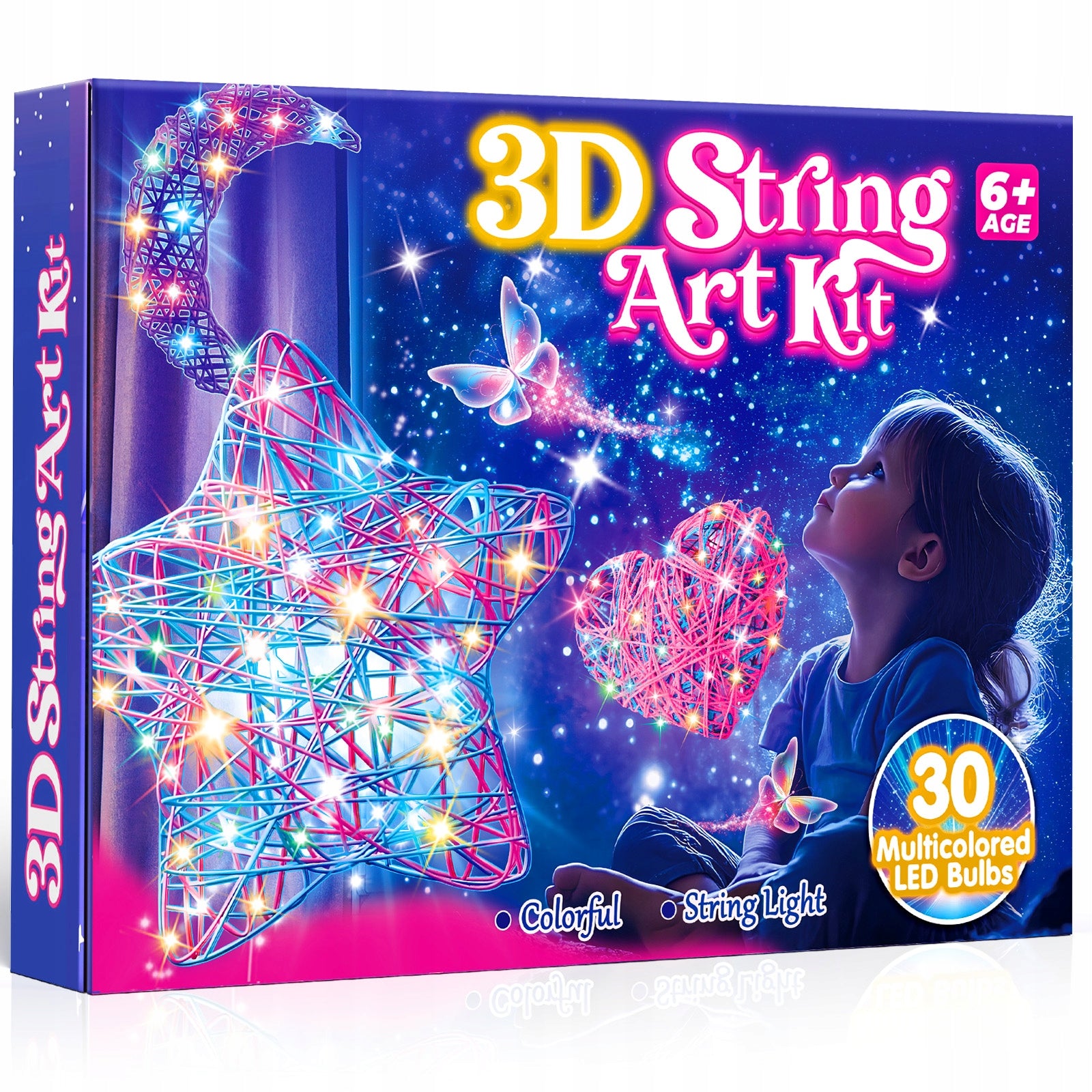 3D Thread Lamp Making Kit, DIY Craft Kit for Kids, LED