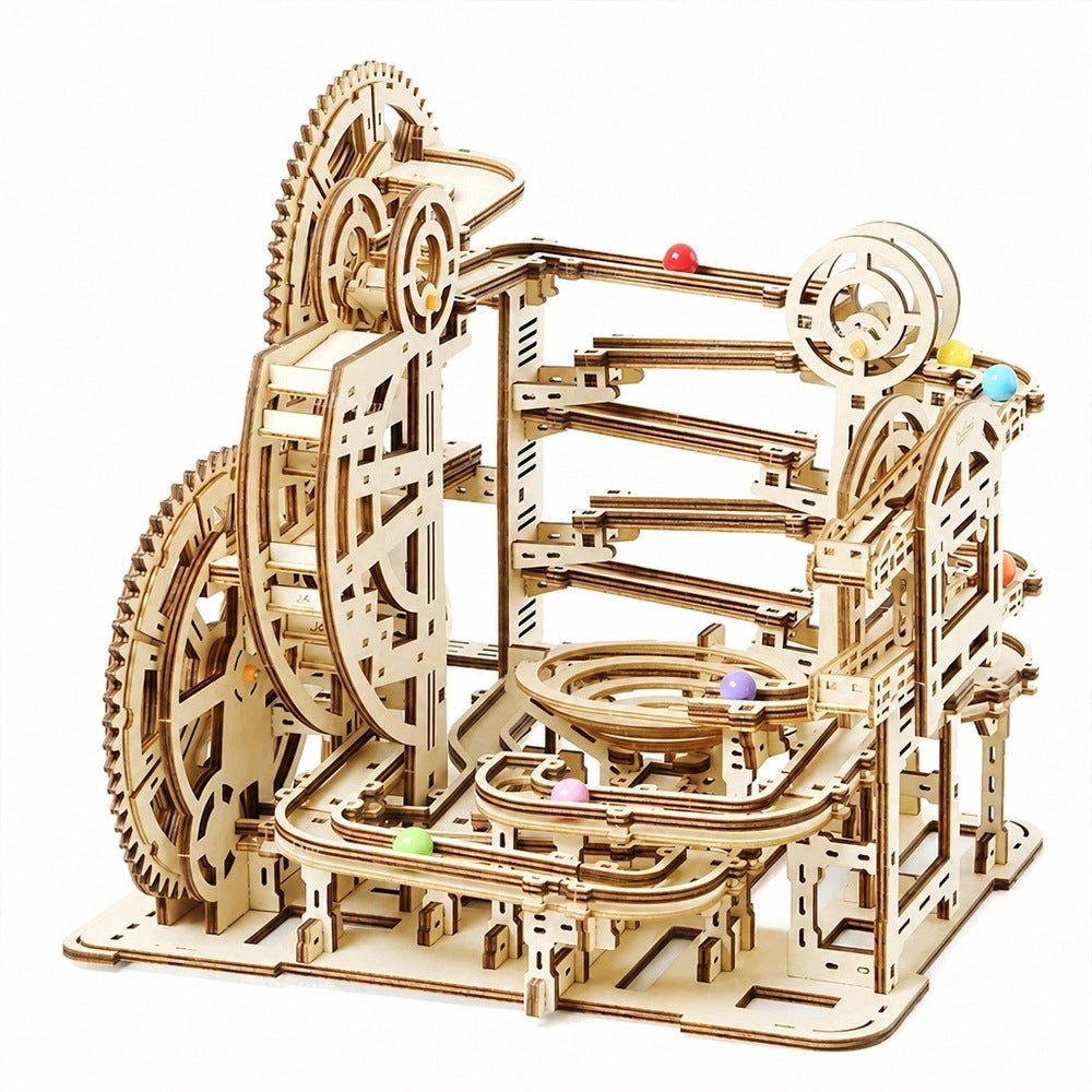3D Wooden Puzzle Building Model Kits Marble Runs STEM Construction Toys
