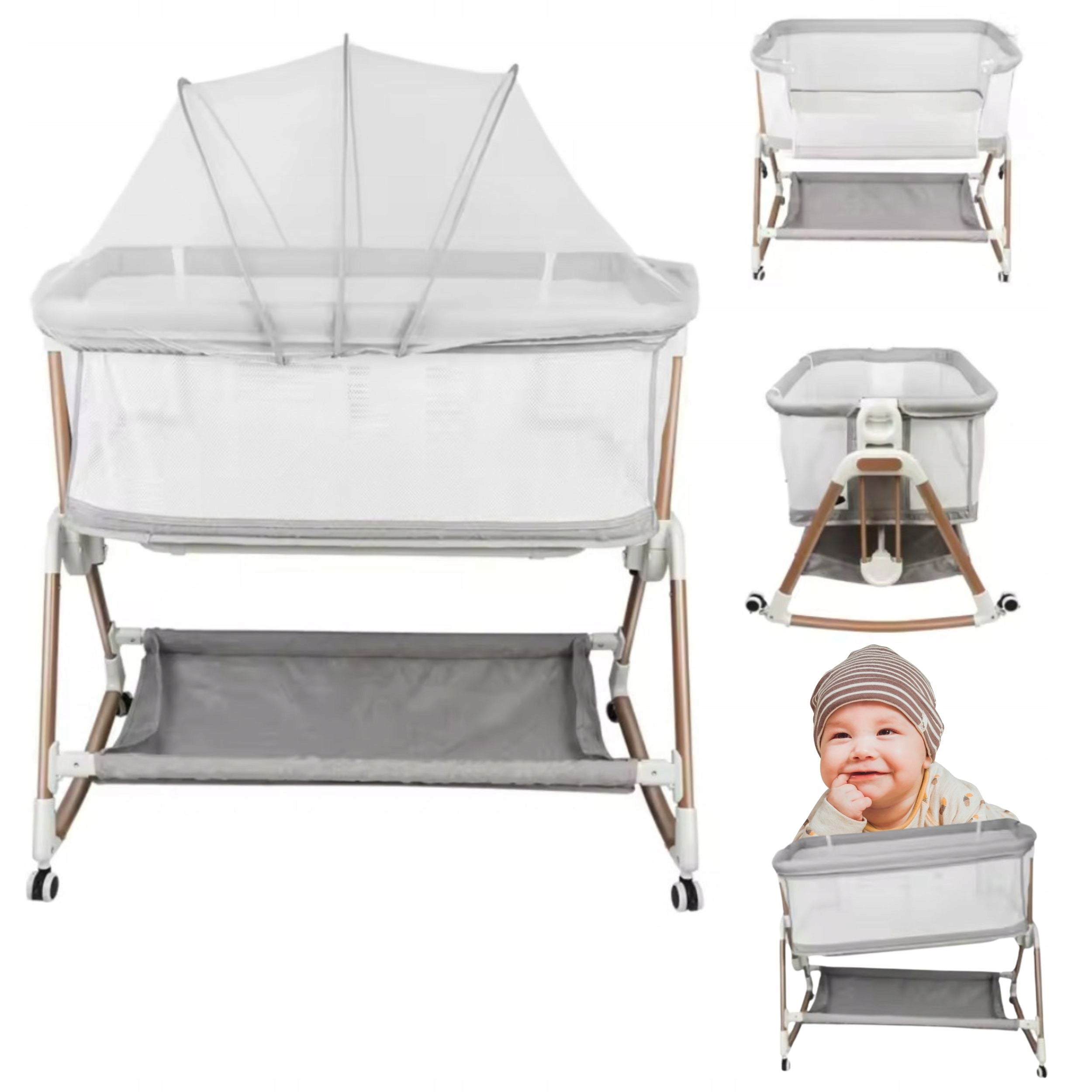 3IN1 BABY BED CRIB SUPPLIES MULTIFUNCTIONAL ADJUSTABLE FOLDING