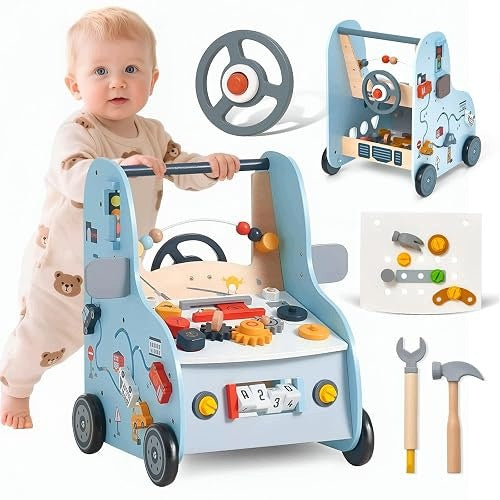 3IN1 WOODEN EDUCATIONAL WALKING LEARNING STROLLER FOR KIDS FROM 1 YEAR Brand no brand