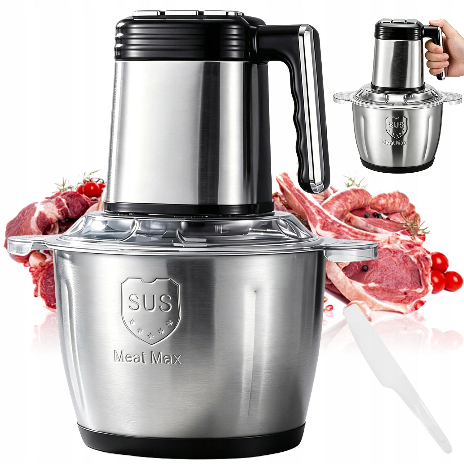 3L ELECTRIC MEAT CHOPPER WITH THREE SPEEDS AND PROTECTION