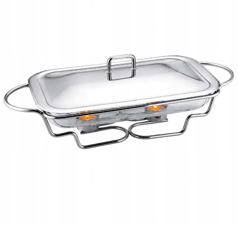 3L GLASS FOOD HEATER HEAT-RESISTANT DISH WITH HEATER