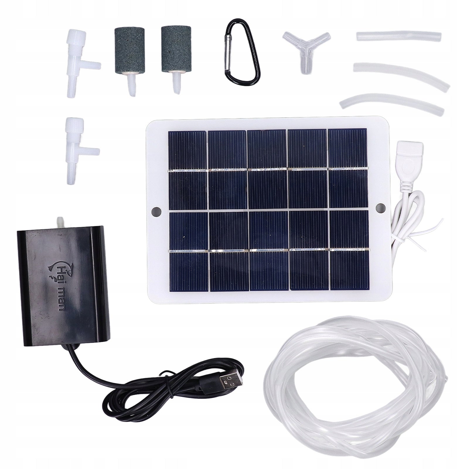 3W SOLAR OXYGEN PUMP POND AERATOR WITH HOSE SOLAR PANEL