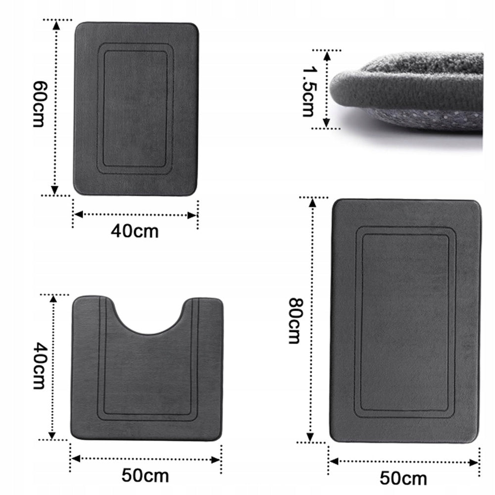 3X BATHROOM RUG SET 3 PIECE RUGS SOFT ABSORBENT LARGE Brand no brand
