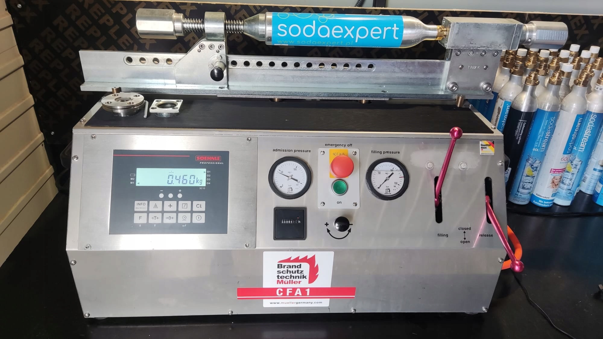 3X FILLING OF CO2 CYLINDERS BLUE SODA Brand SodaStream