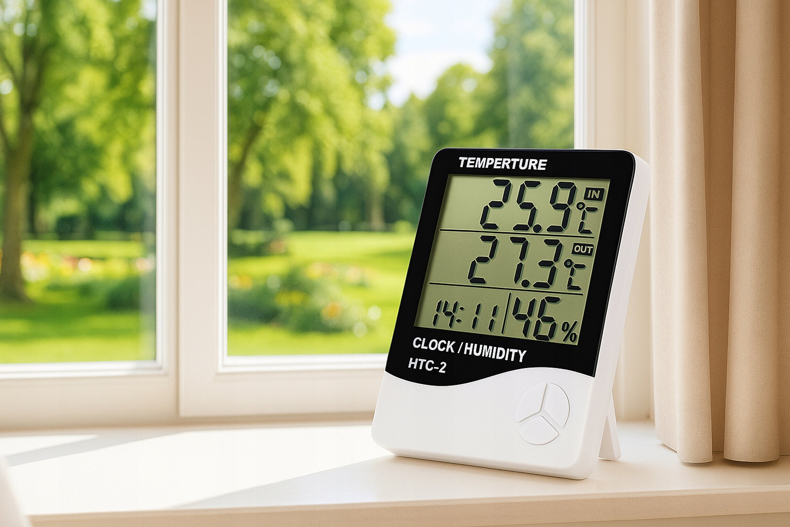 3X WEATHER STATION THERMOMETER ROOM HYGROMETER MINI SET Packaging status original