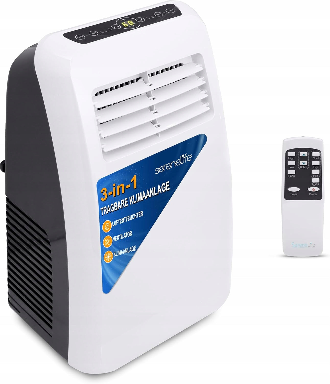 3in1 7000 BTU Portable Air Conditioner Dehumidification + Fan + Remote Control
