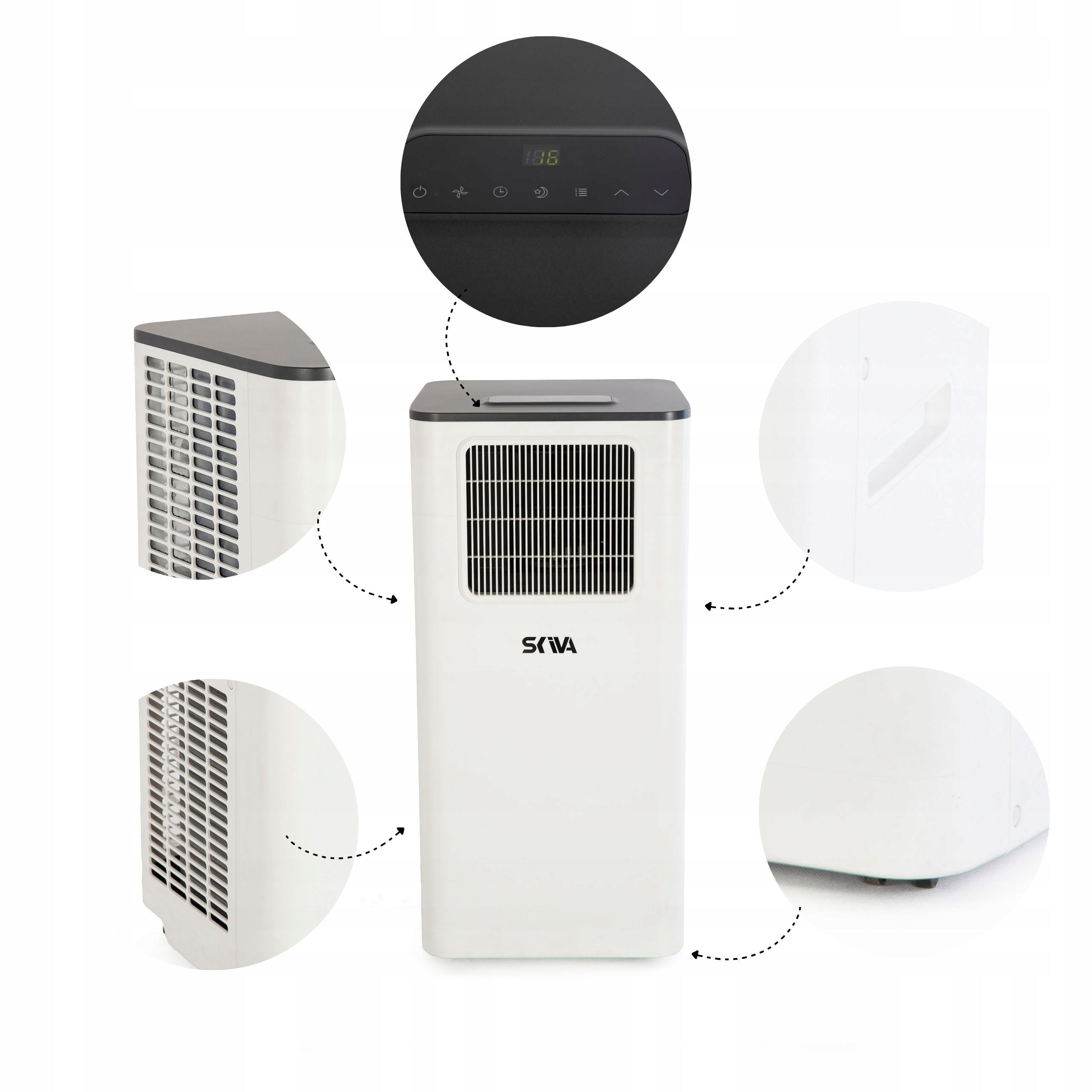 3in1 Home Air Conditioner 7000BTU 2 kW Skiva Dehumidifier + Gasket Brand Skiva