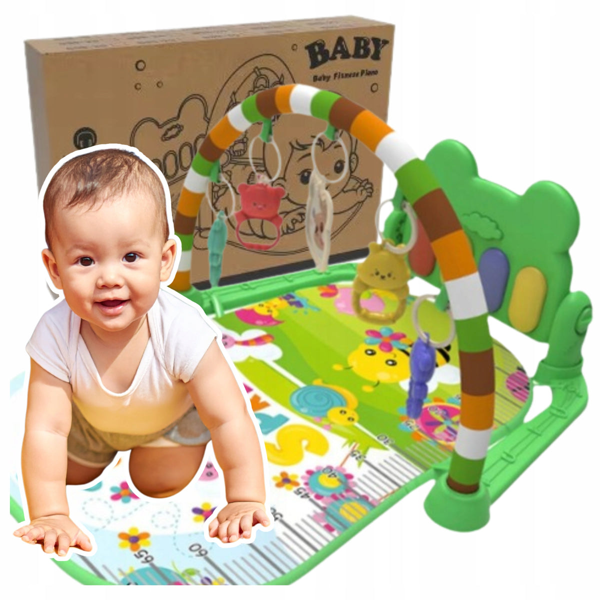 3in1 Interactive Educational Mat with Rattles Piano for Babies 0+ Manufacturer code MATA PIANINKO DLA DZIECI RÓŻNE WZORY