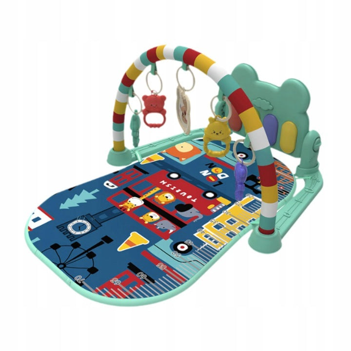 3in1 Interactive Educational Mat with Rattles Piano for Babies 0+