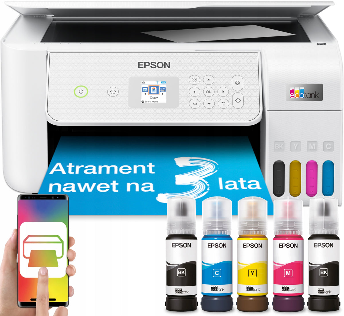 3in1 Multifunction Printer Epson EcoTank WIFI LCD Display SCAN PRINTING