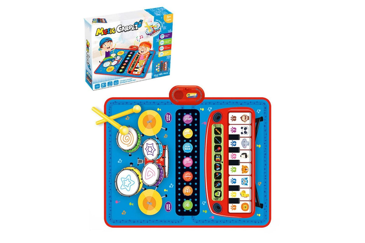 3in1 Music Mat for Toddlers Piano and Interactive Drums