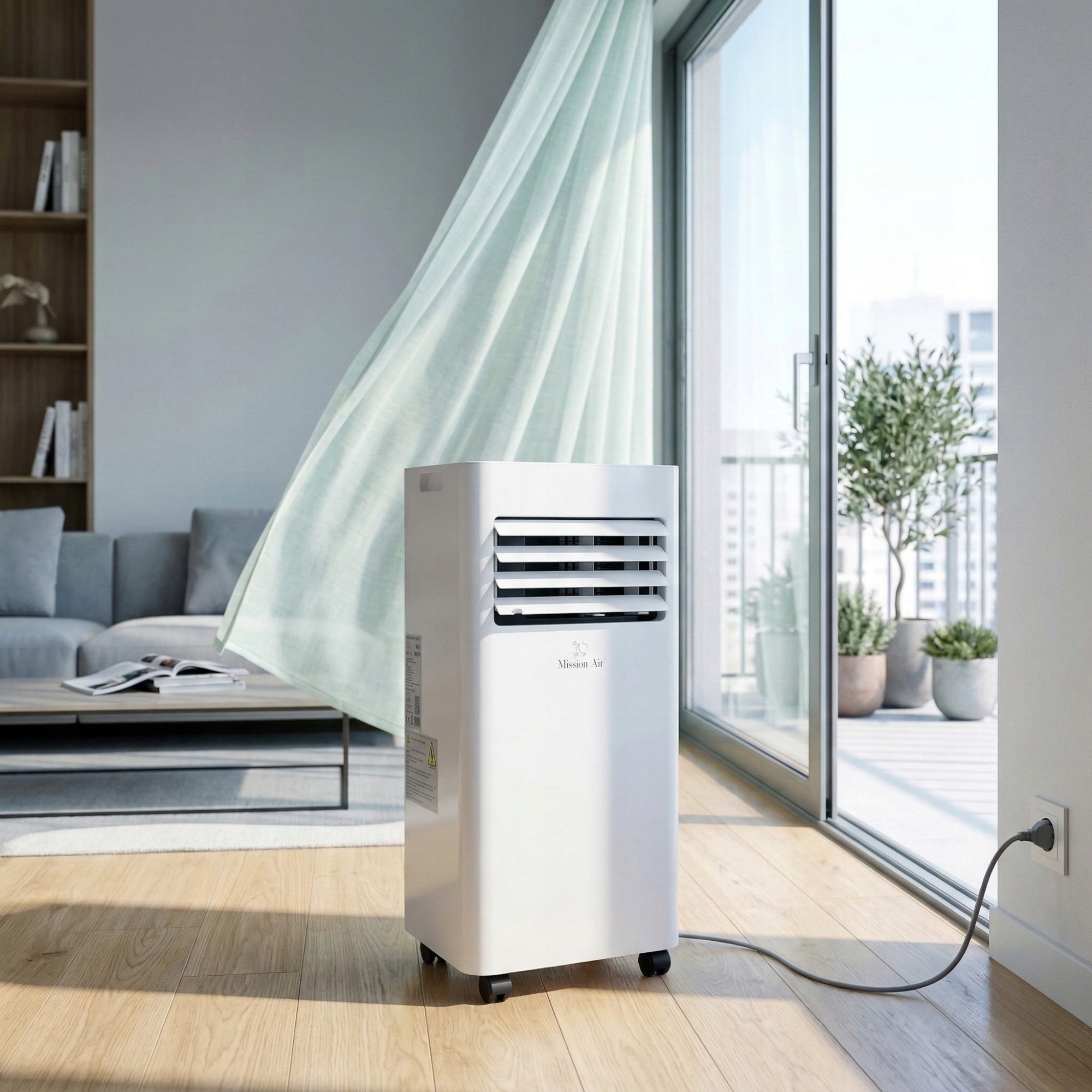 3in1 PORTABLE AIR CONDITIONER Mission Air 2,1kW +dehumidifier 20l/24h TIMER WiFi Energy class - cooling A