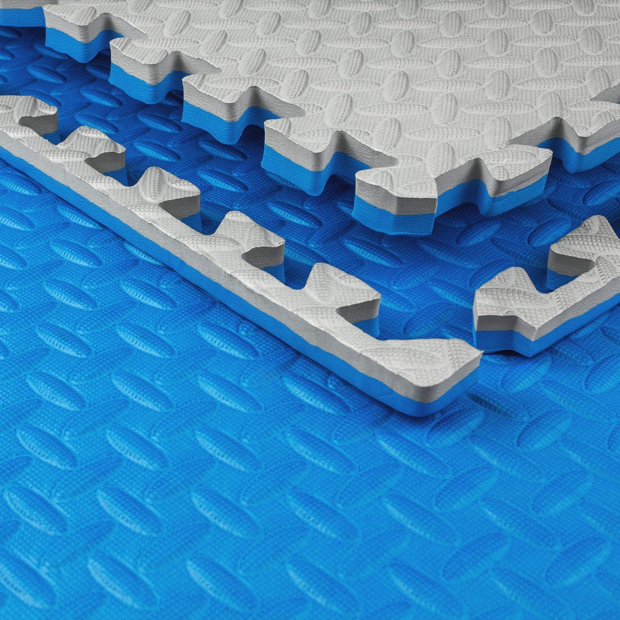 3in1 exercise mat for swimming pool STRONG 60 cm x 60 cm blue grey