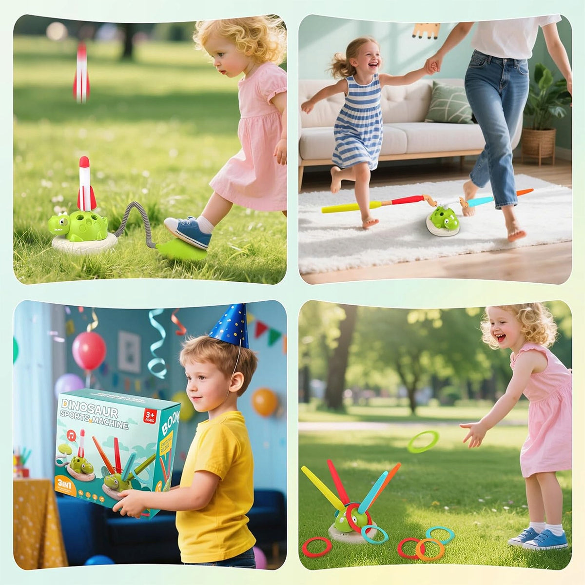 3in1Arcade Game Movement Children Jump Rope Launcher Rocket Ringo Hoops Brand no brand