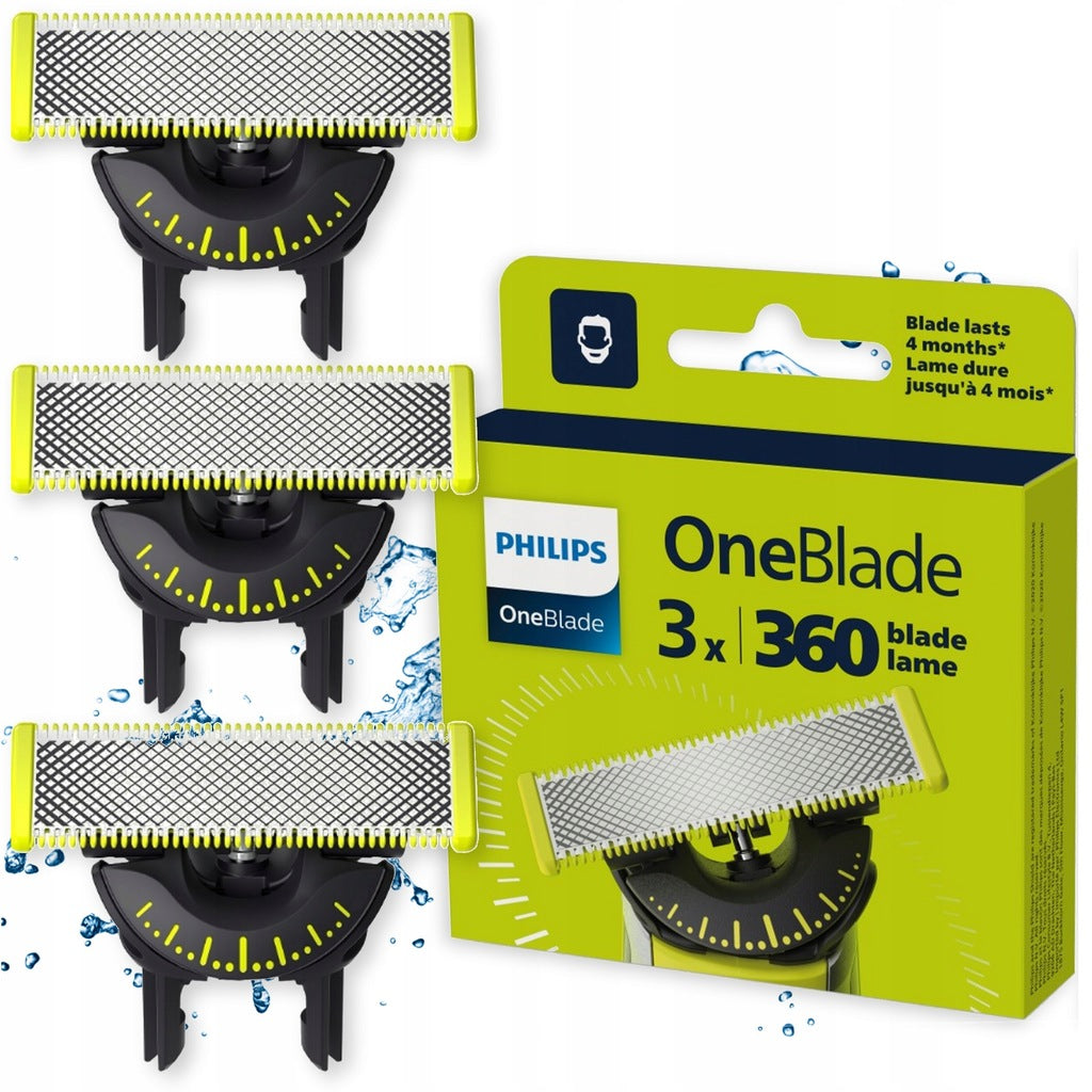 3x BLADES PHILIPS ONEBLADE PRO 360 ORIGINAL BLADE KNIFE SHAVER HEAD