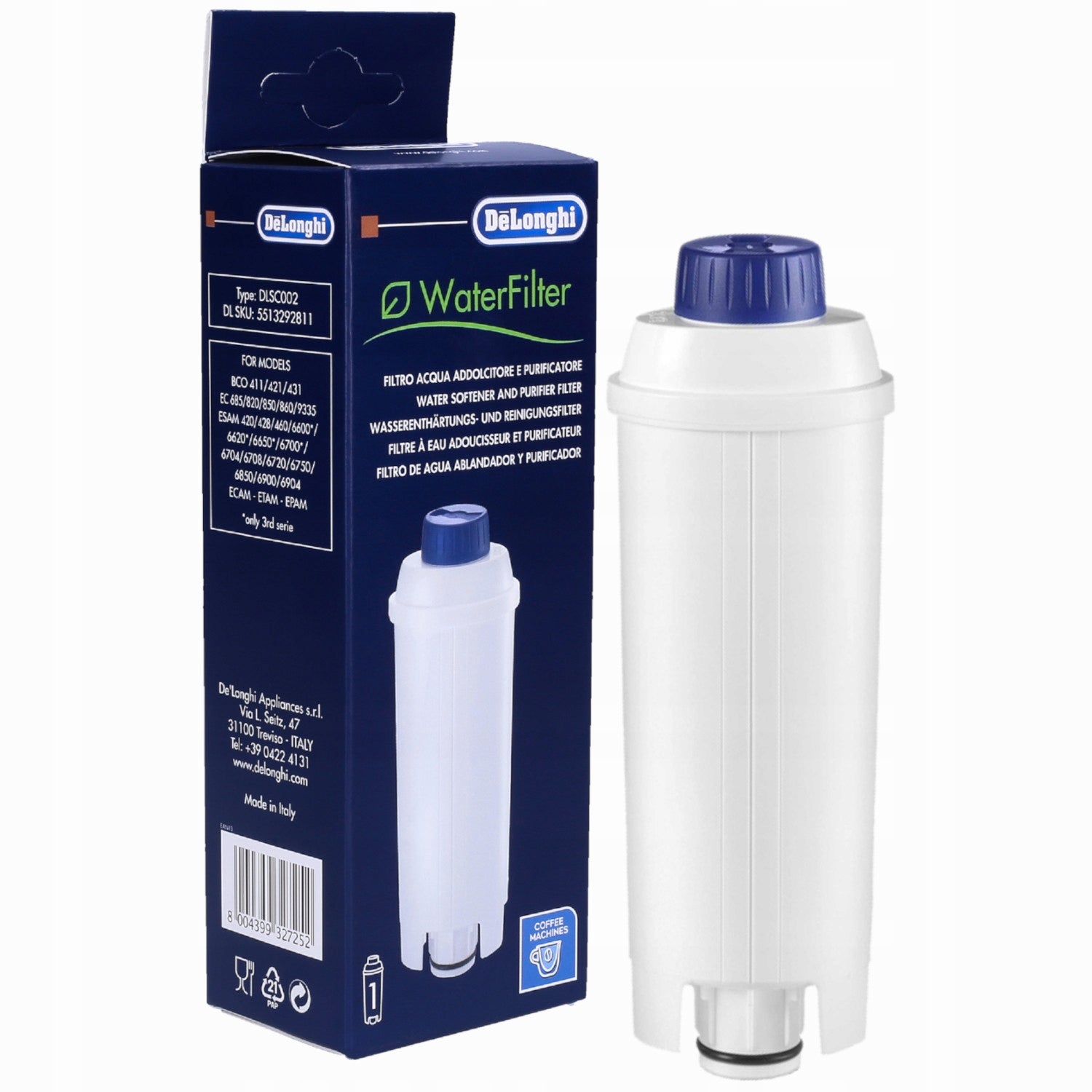 3x FILTER Filter cartridge De'Longhi SER3017 DLS C002 FOR WATER MACHINE Manufacturer code DLSC002 x3