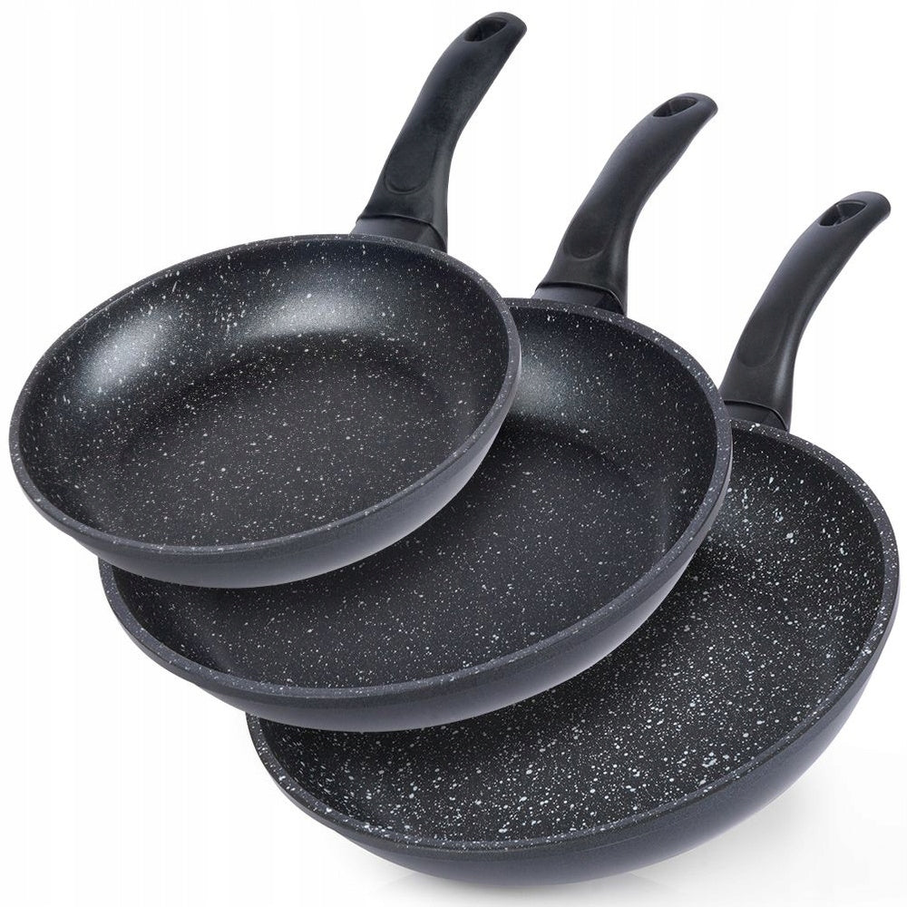 3x GRANITe frying pan for frying stewing pan set ORION 20 24 28 cm Packaging status original
