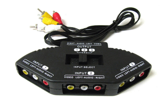 3x RCA Chinch Splitter Adapter + Cable