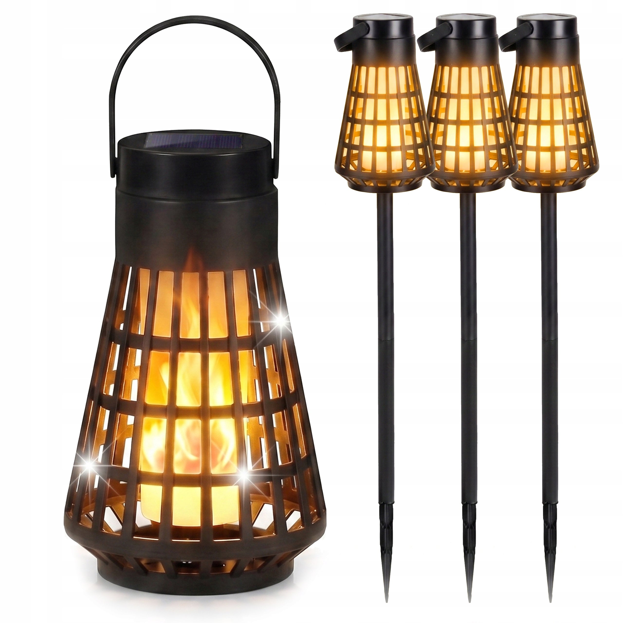 3x Solar Garden Torch Lamp Punched Hanging LED Flame For Garden Manufacturer code Lampa Solarna Ogrodowa Pochodnia wbijana