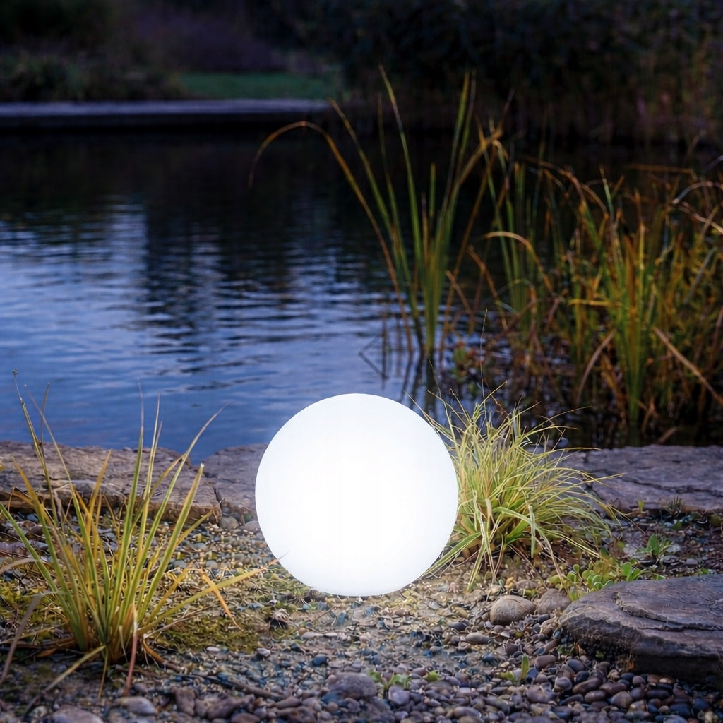 3x garden lamp solar ball LED 25 cm hammered ground SuperLED Brand SuperLED
