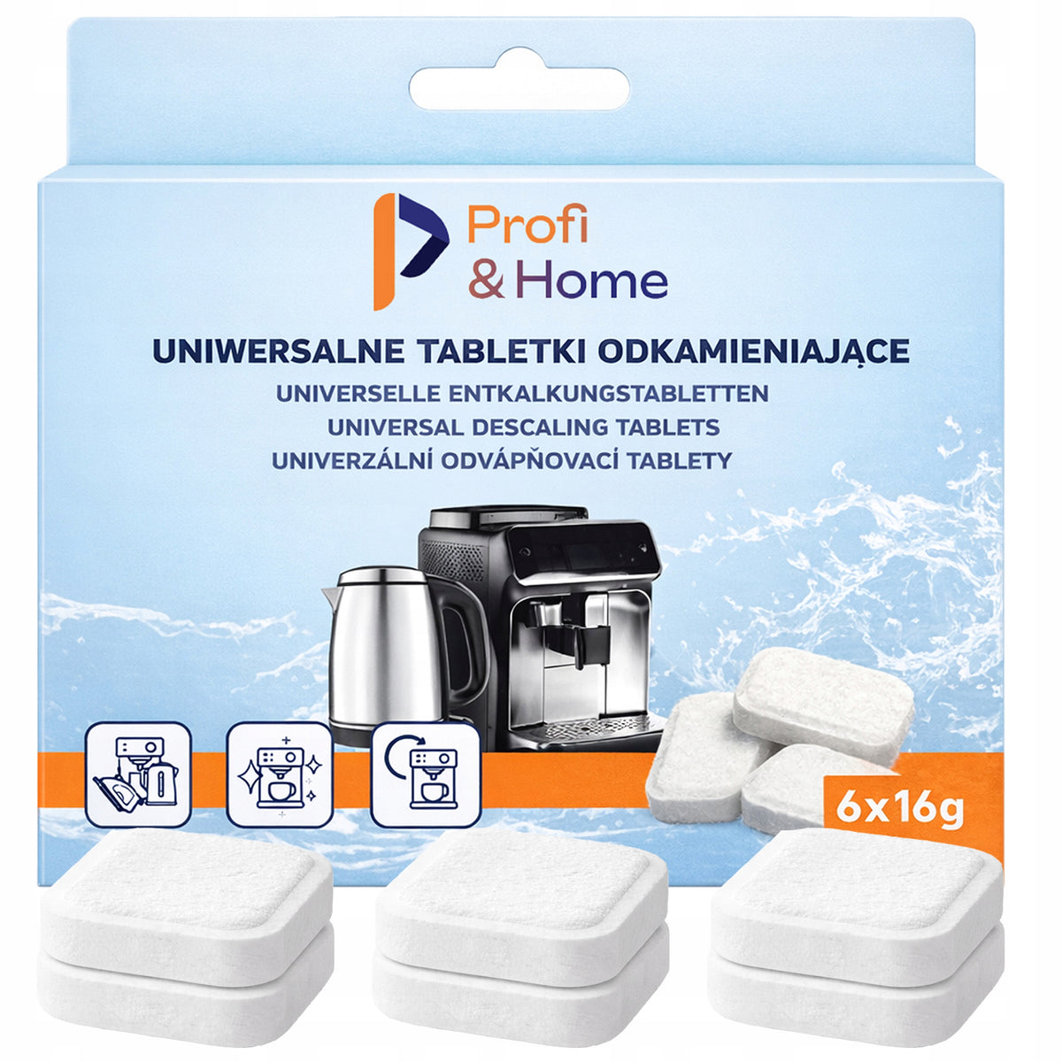 3xDescaler Tablets Profi&Home Universal For Kettle Maker 6x16g Packaging status original