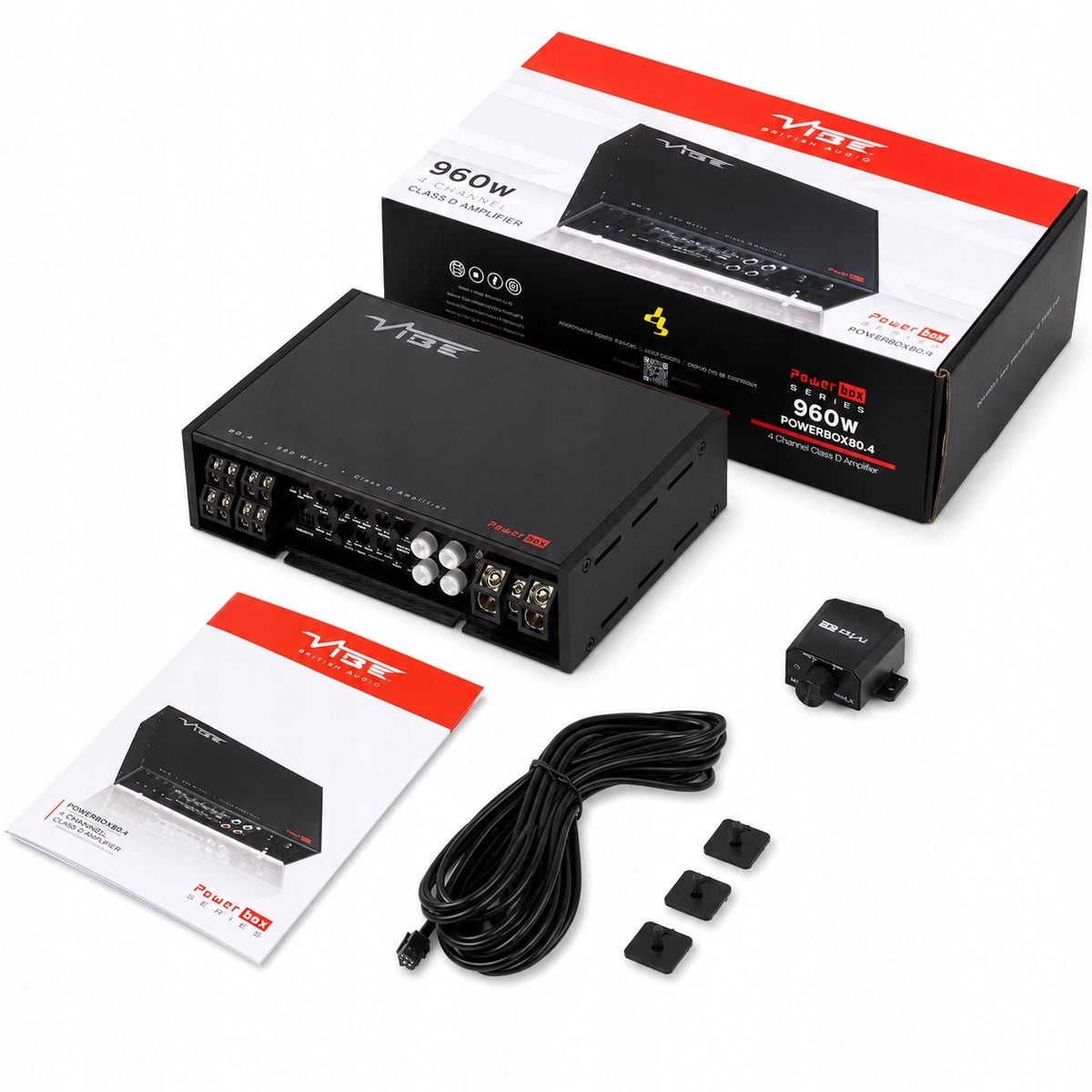 4-CHANNEL 4X80 CAR AMPLIFIER IN RMS CLASS D VIBE POWERBOX80.4-V5 Manufacturer code VIBE