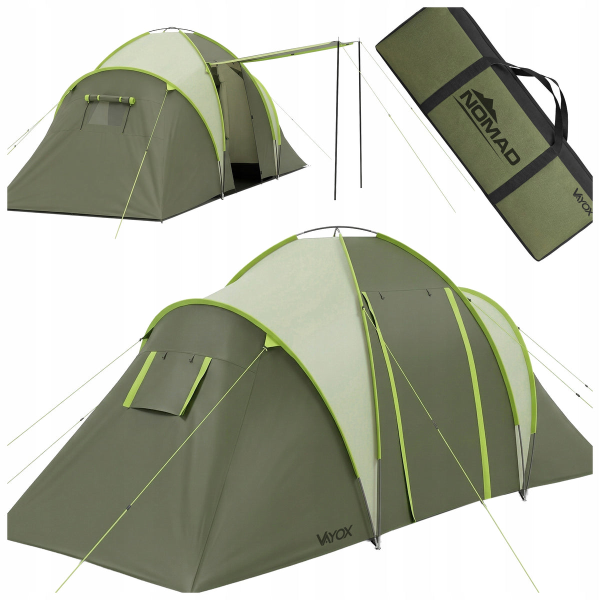 4 PERSON CAMPING TENT WATERPROOF FAMILY LARGE VAYOX