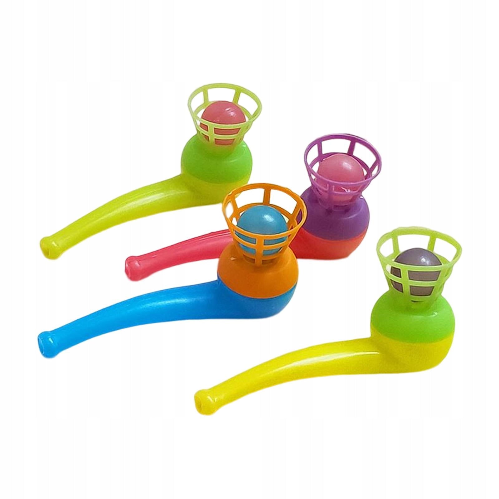 4 Pieces Floating Blow Pipe Balls Blowing Pipe Balls Toys for Toddler Gift
