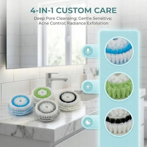 4 REPLACEMENT FACE CLEANING BRUSH HEADS WORKSHOP KIT Manufacturer of a medical device VertexOval