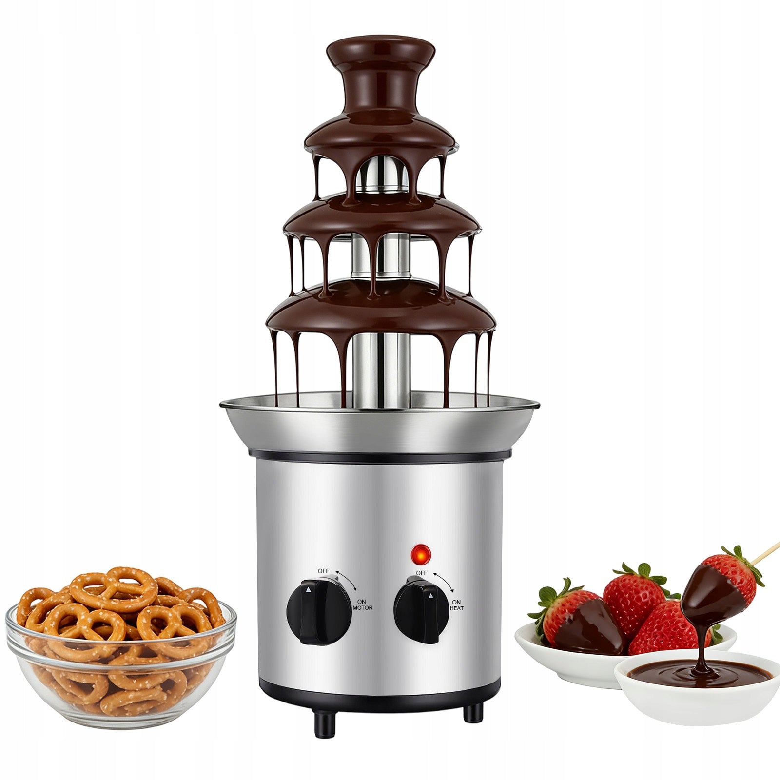 4-Tier Chocolate Fountain Electric Chocolate DIY Waterfall Maker Set