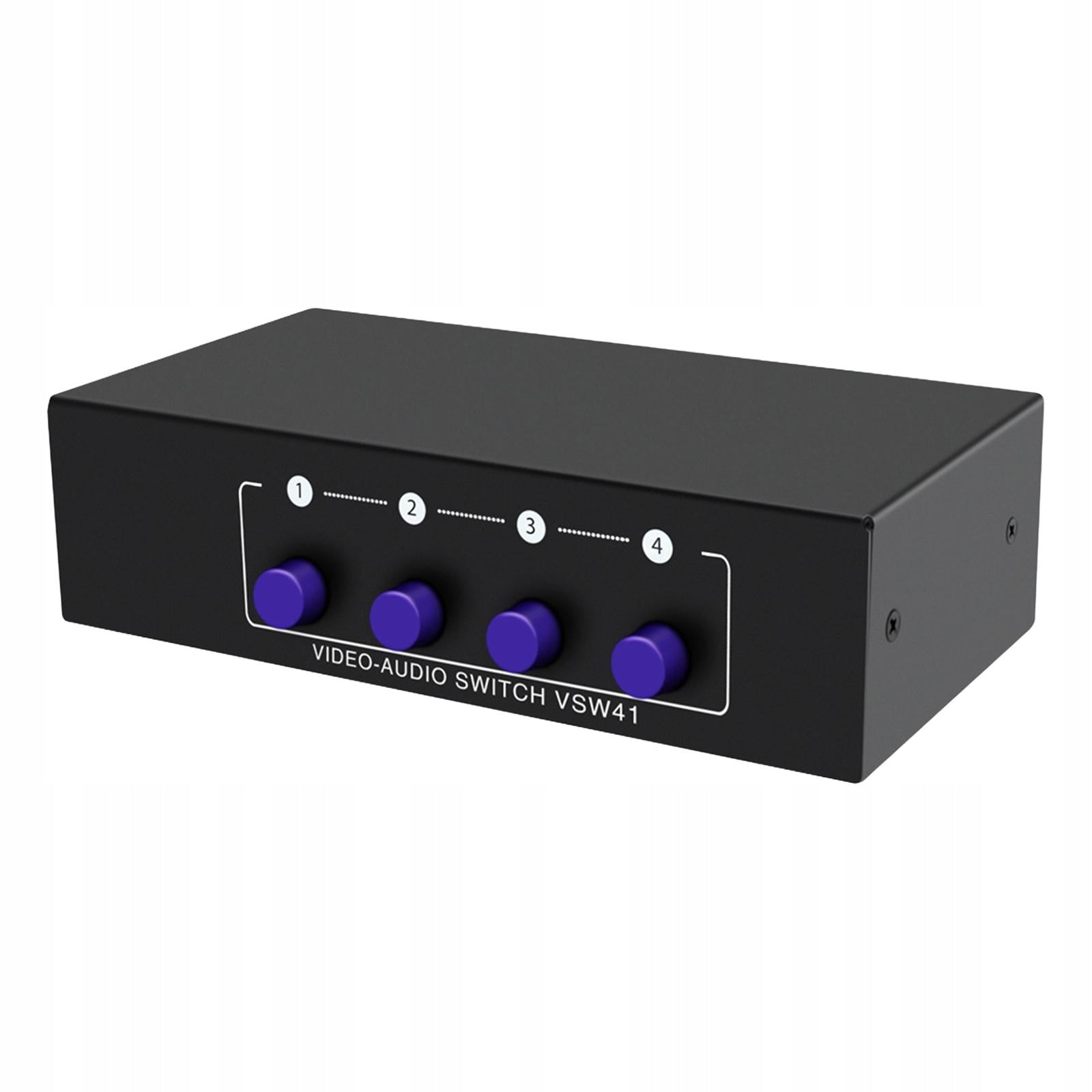 4 Way AV Switch 4 in 1 Out RCA Splitter Multifunctional High Manufacturer code Ponlove