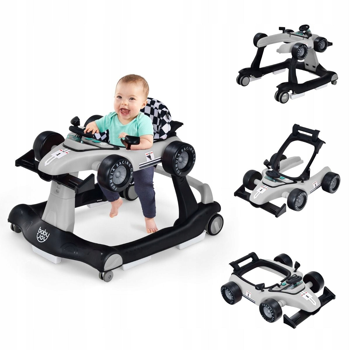 4-in-1 Baby Walker with Adjustable Height