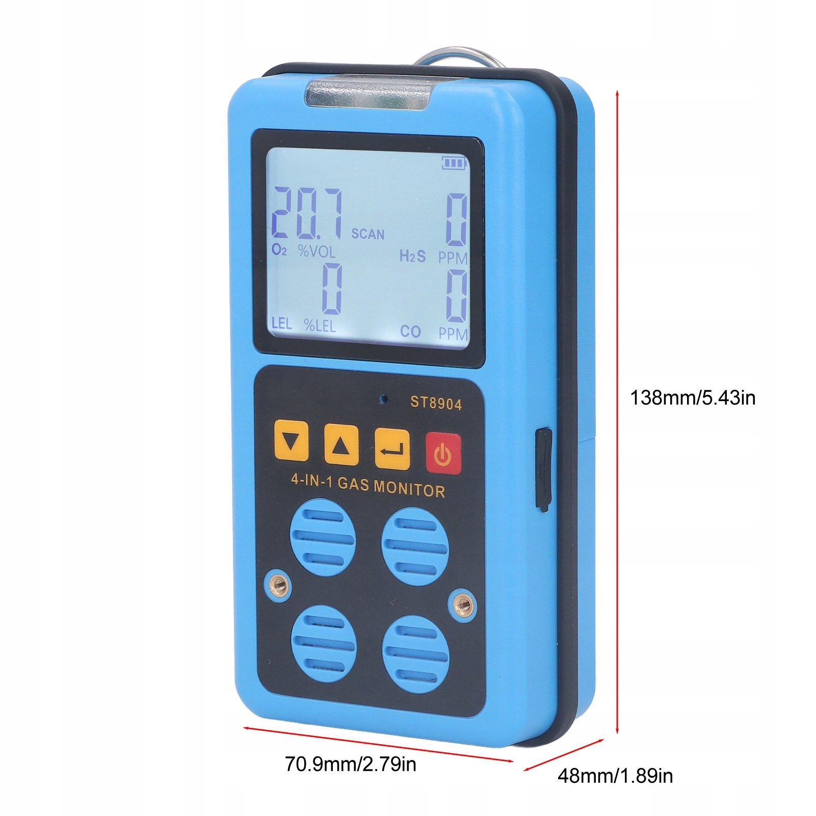 4 in 1 CO H2S O2 LEL Gas Monitor Accurate Measurement Manufacturer code fgtry77