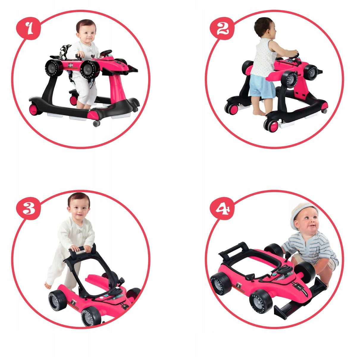 4-in-1 Walker Ride-On with Adjustable Height Manufacturer code BC10021TS
