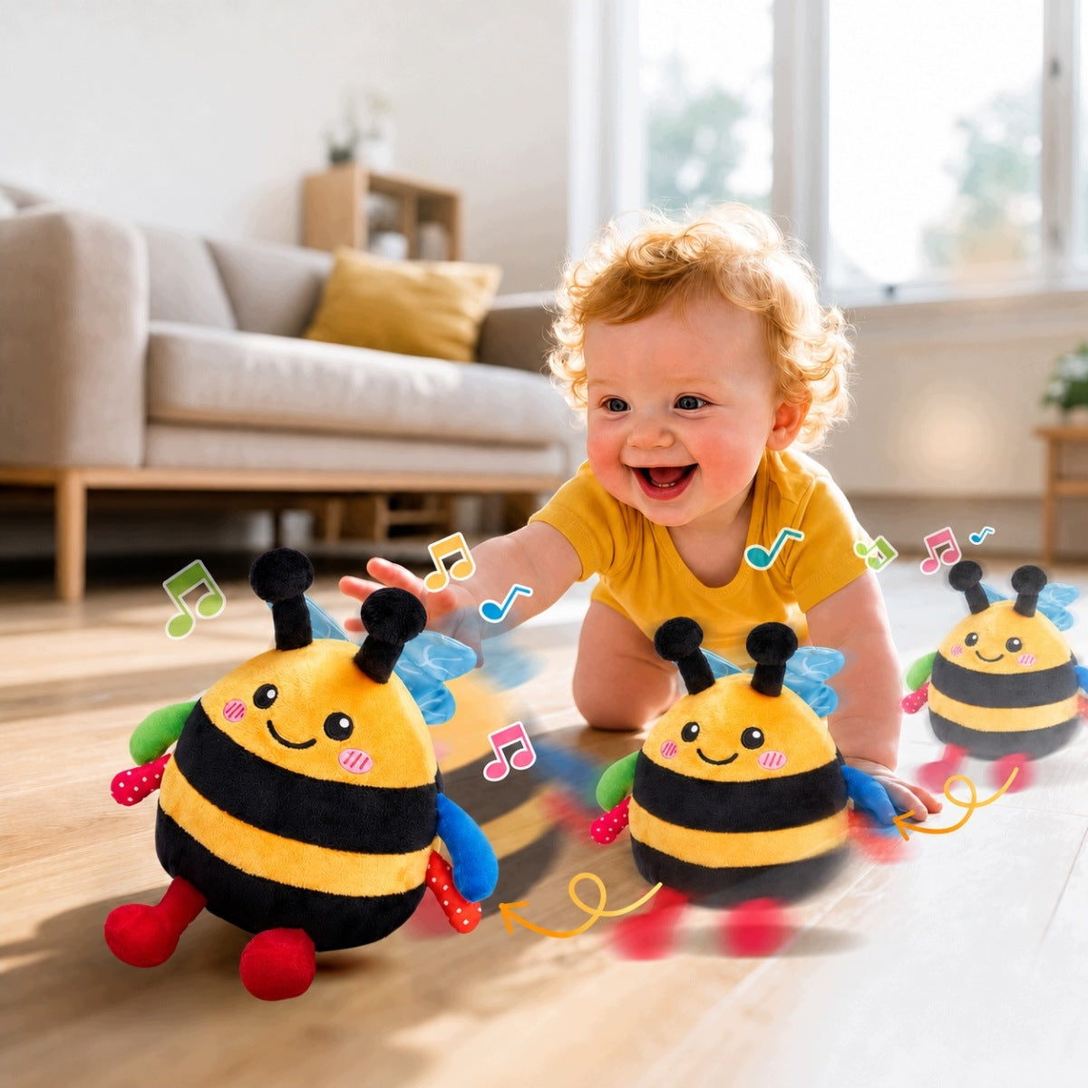 4-in-1 singing and dancing bee for babies 6-12 months gift Packaging status original