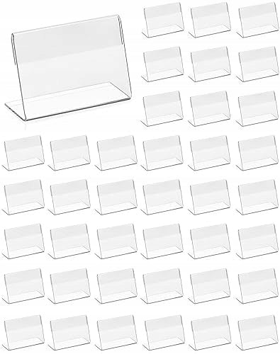 40 PCS ACRYLIC LABELS HOLDERS Acrylic for Home Gift Included