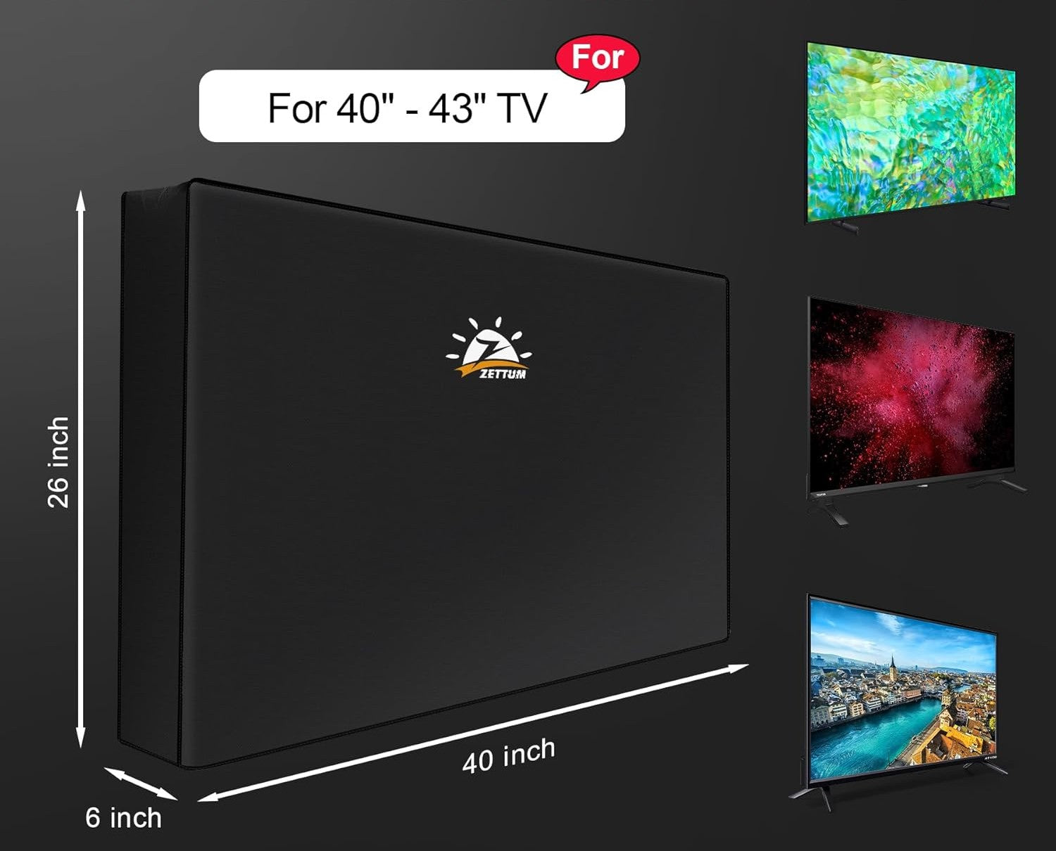 40" TV COVER- 43" DUSTPROOF TV COVER WATERPROOF Packaging status original