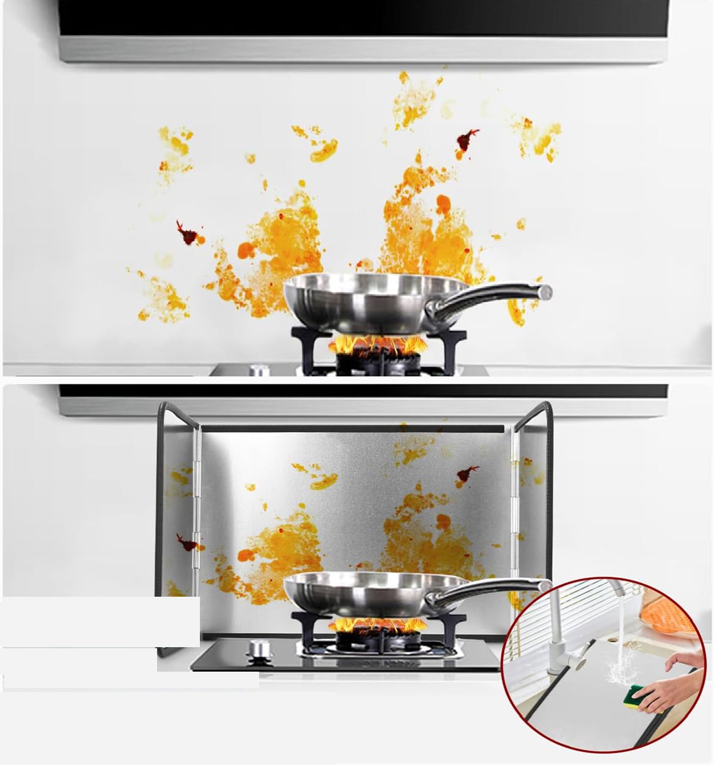 40×30.5×30cm Folding Splash Guard for Stove, for Kitchen Plate Brand no brand