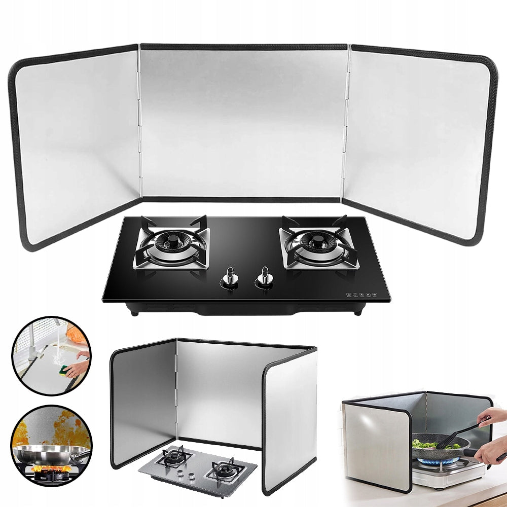 40×30.5×30cm Folding Splash Guard for Stove, for Kitchen Plate
