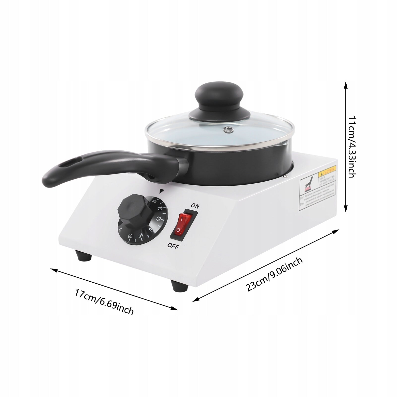 40W CHOCOLATE MELTER 1KG, TEMPERATURE CONTROL 30-85°C Dominant color white