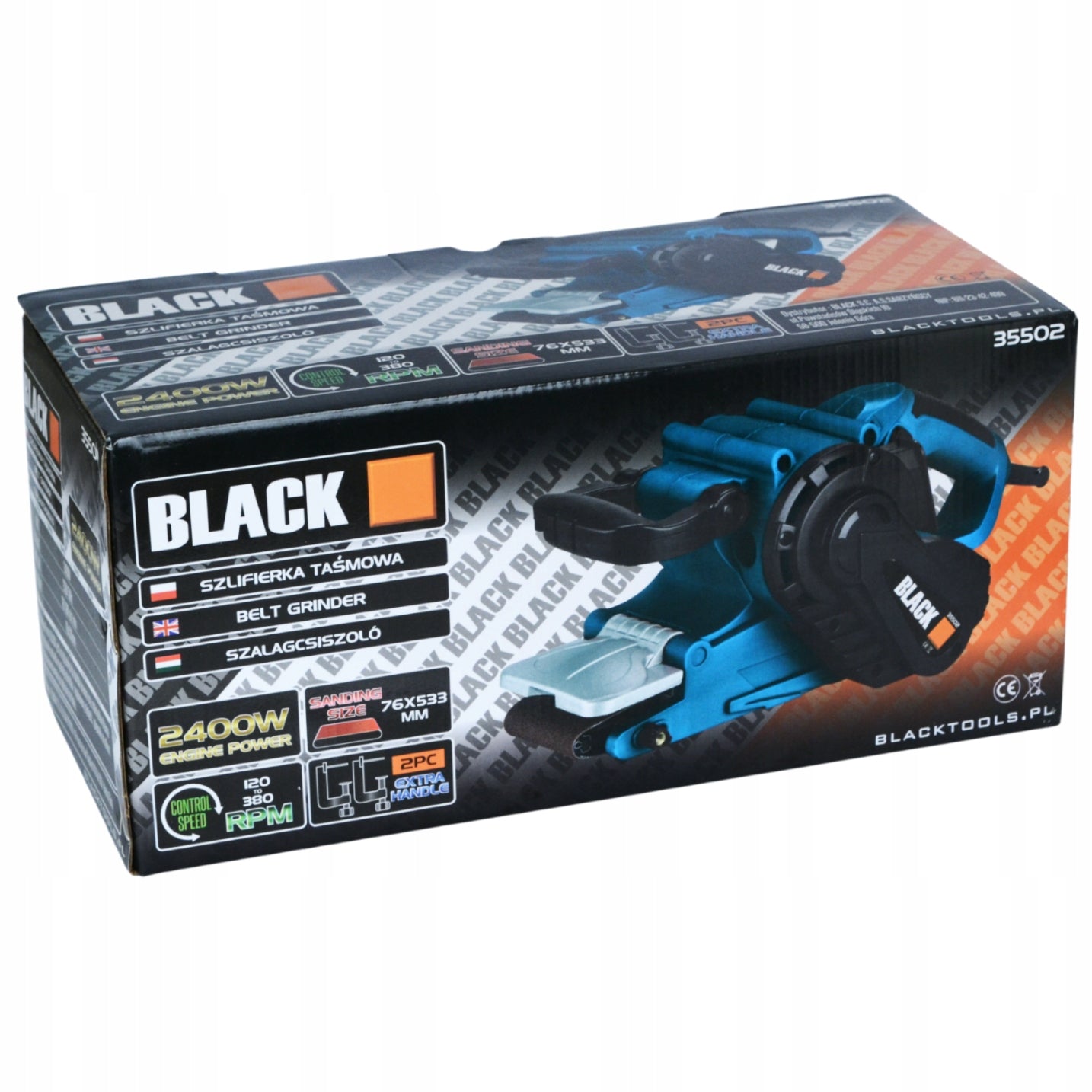 Juosta BLACK 76x533, 2in1 stalo, medžio, metalo juostinis valiklis