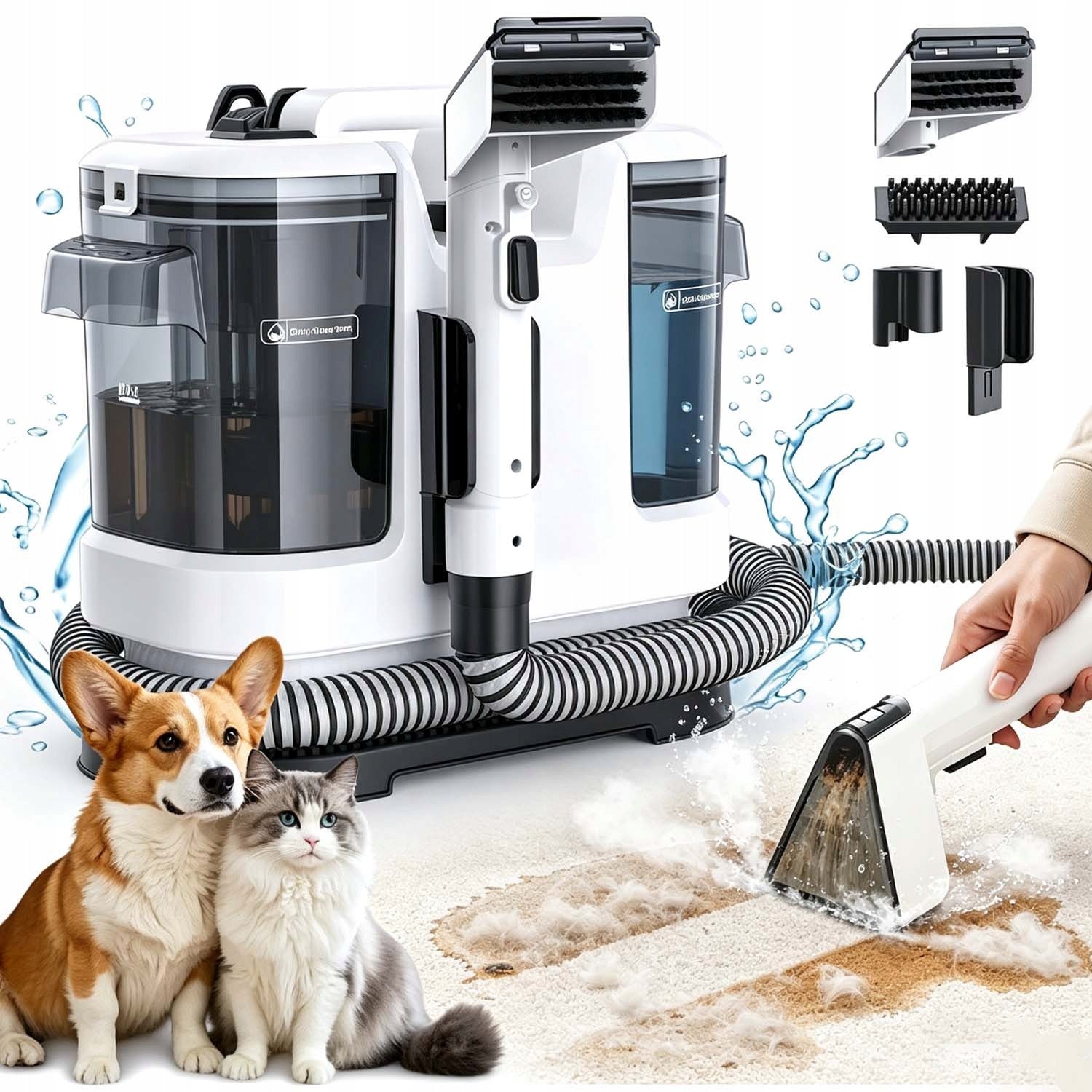 450W UPHOLSTERY CARPET UPHOLSTERY VACUUM CLEANER WITH 5 ACCESSORIES