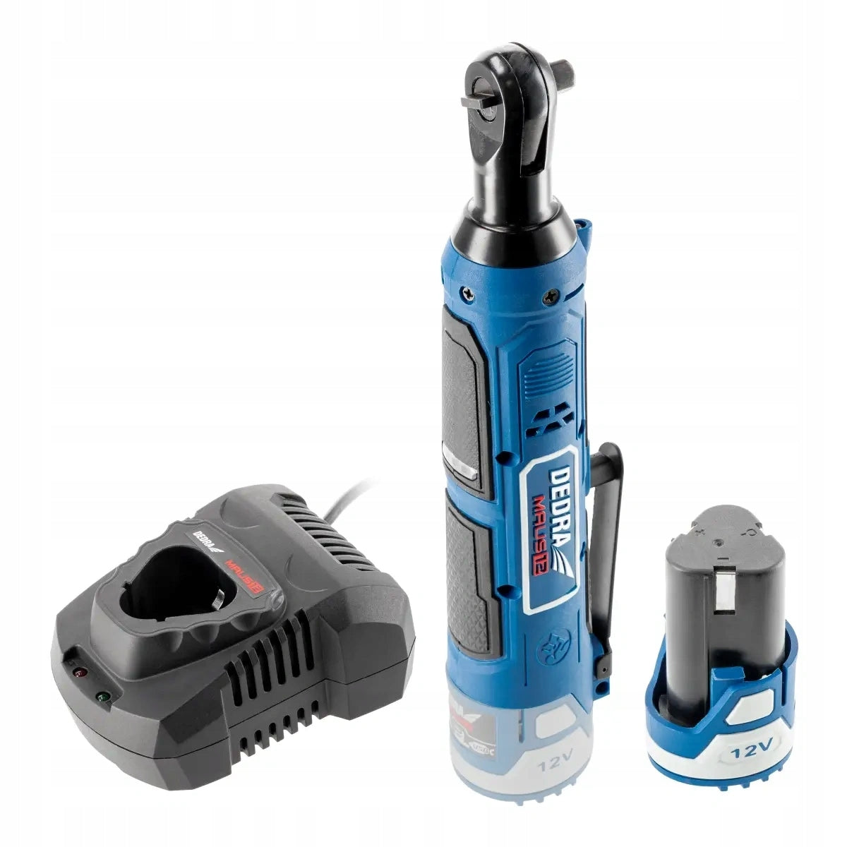 45NM + AKU 2AH RATCHET BATTERY WRENCH + DEDRA DED7310T11 CHARGER Packaging status original