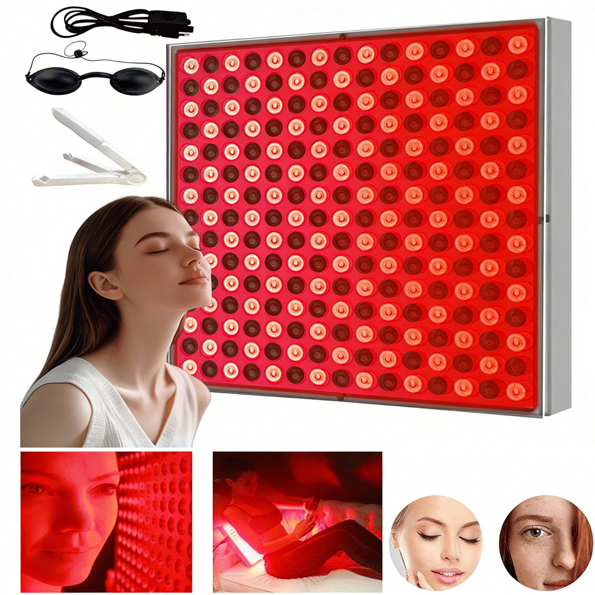 45W Red and infrared lamp 660nm/850nm with 225 SMD LEDs