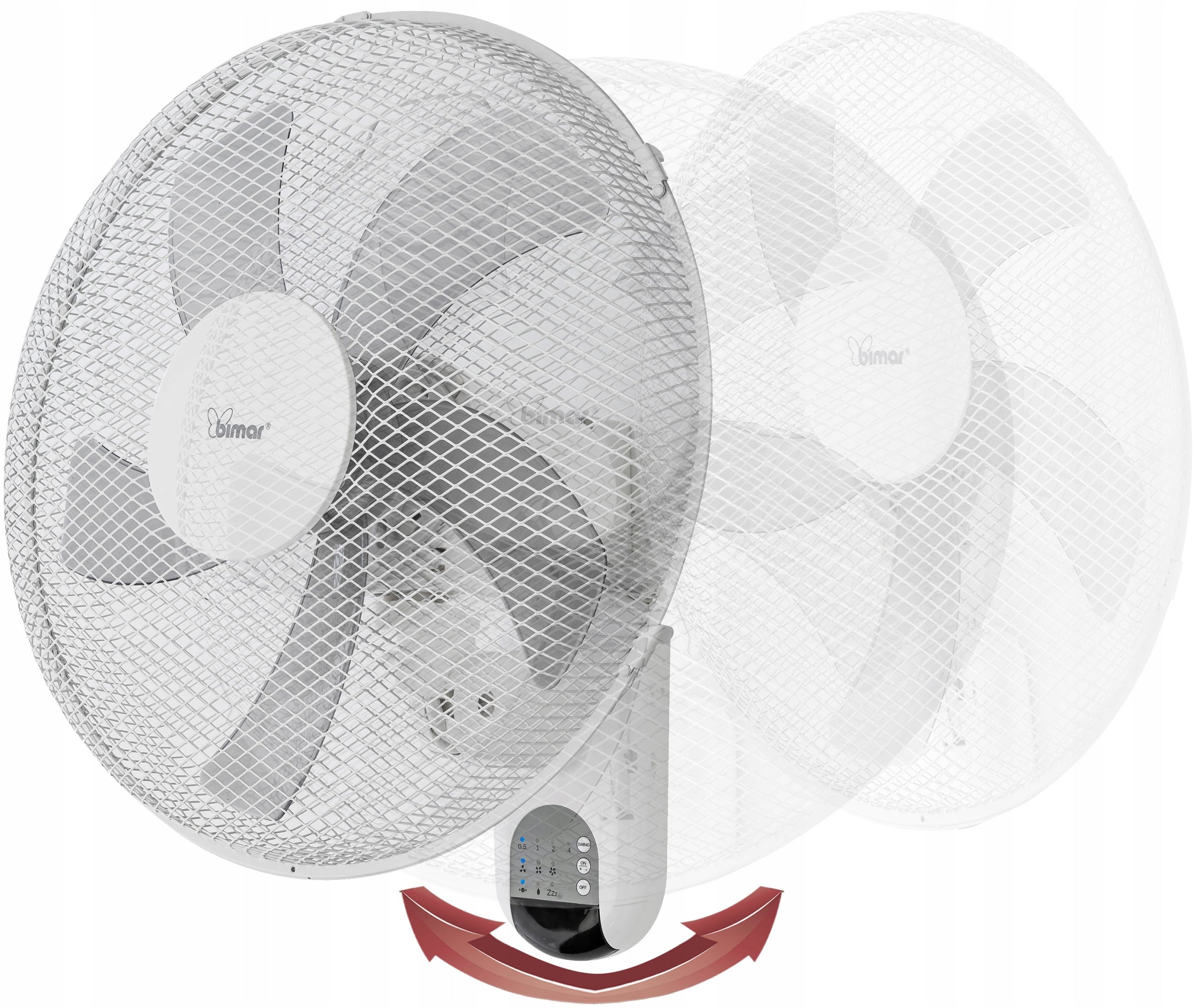 45W WALL FAN WITH REMOTE CONTROL OSCILLATION TIMER WINDMILL FOR HOME OFFICE Manufacturer code VT1050-KALORIK
