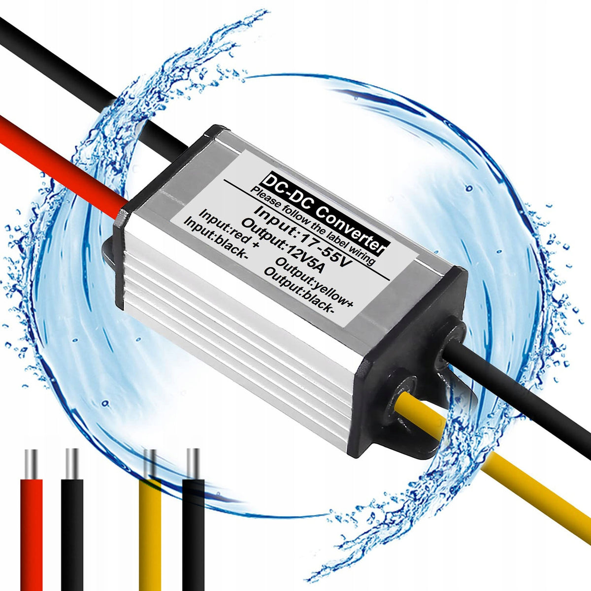 48/36/24V TO 12V HIGH PERFORMANCE DC-DC CONVERTER 96% DC17-55V TO 12V 5A