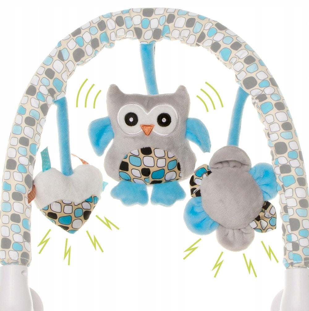 4BABY PLUSH HEADBAND RATTLE OWL SQUEAKER Owl Pink Kid's age 0+